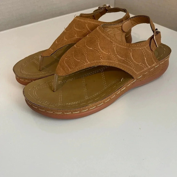 Faux suede sandals size 41 - Picture 3 of 8